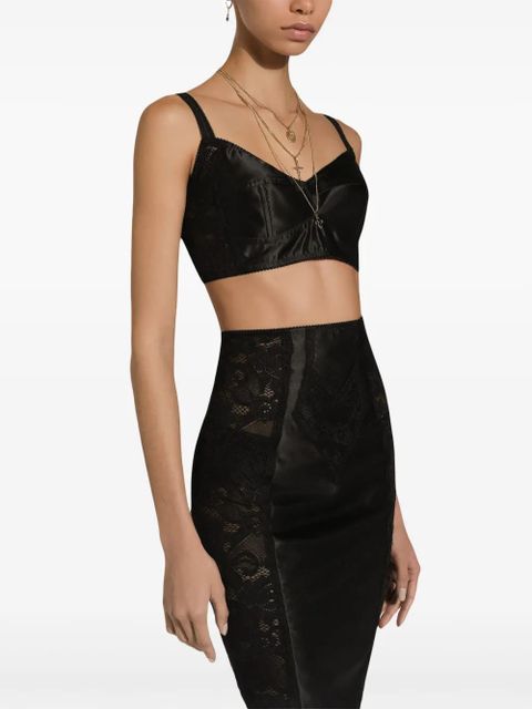 Dolce & Gabbana satin bra top - Black - zdjęcie produktu nr 2