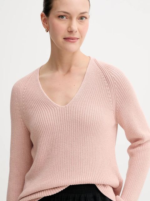 Marc O'Polo sweter bawełniany damski kolor różowy lekki 508605960097