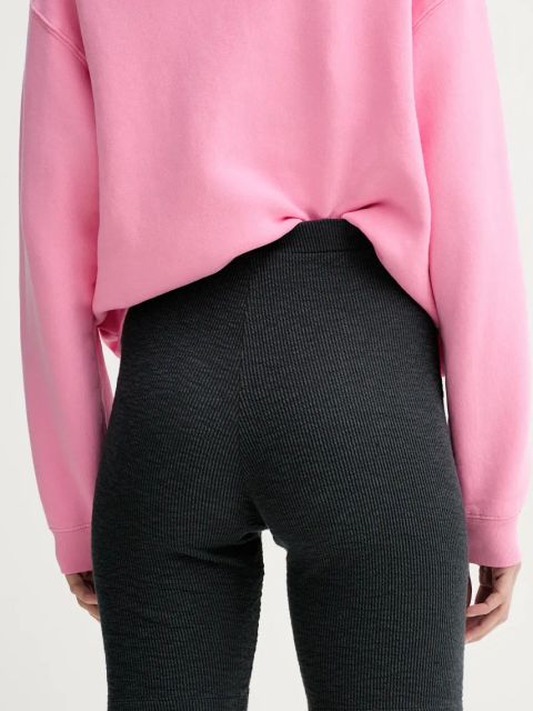 American Vintage szorty damskie kolor szary gładkie medium waist YRU09AE25