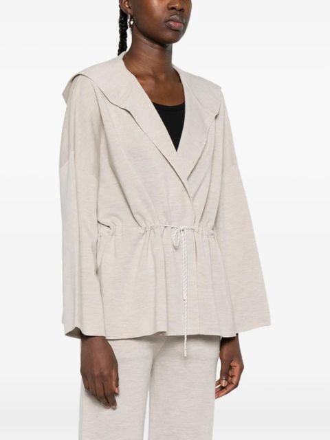 Max Mara hooded wool jacket - Neutrals