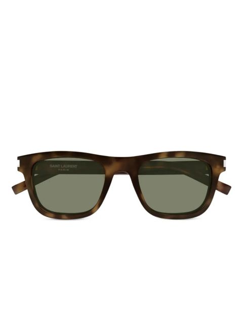 Saint Laurent Eyewear logo-engraved sunglasses - Brown - zdjęcie produktu nr 1