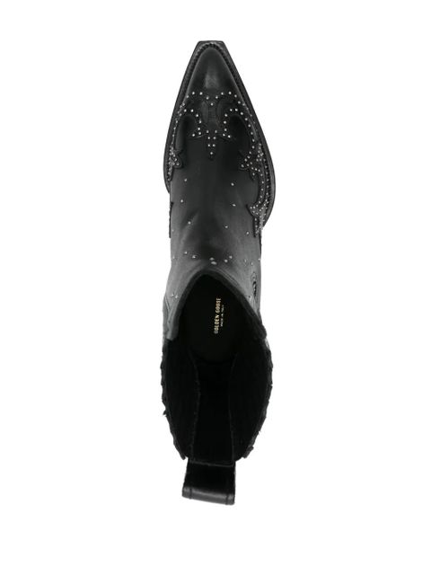 Golden Goose stud-embellished leather boots - Black