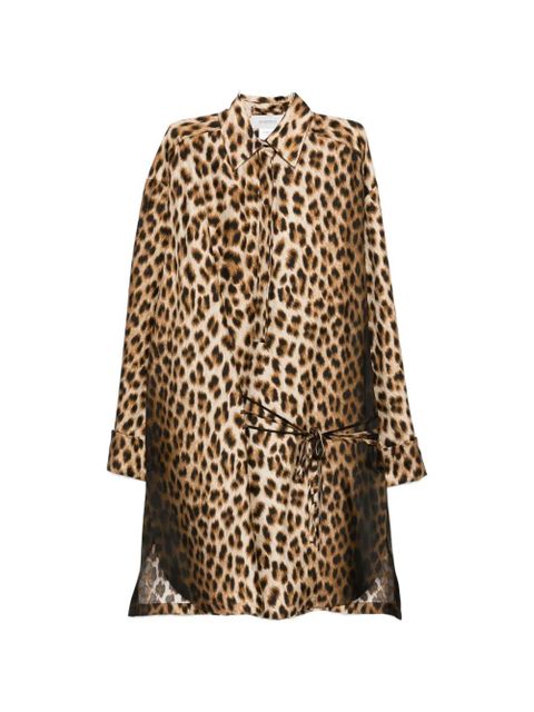 Sportmax leopard print lace mini dress - Brown - zdjęcie produktu nr 1