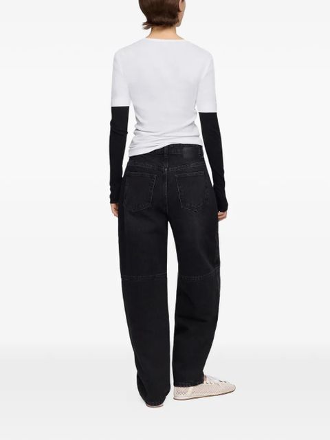 GANNI Stary panelled jeans - Black