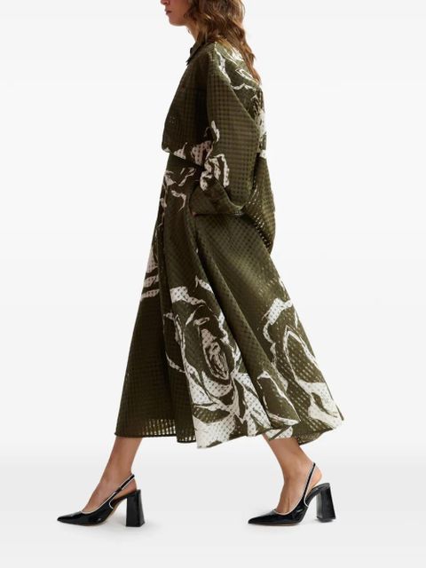 Essentiel Antwerp Jorange floral-print shirt - Green