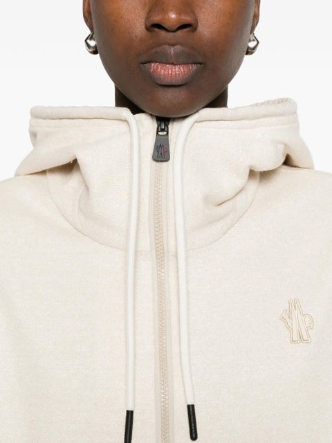 Moncler Grenoble zip-up hoodie - Neutrals