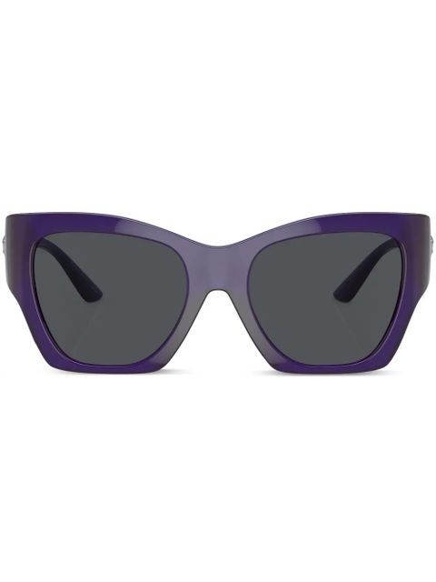 Versace Eyewear logo-plaque square-frame sunglasses - Purple - zdjęcie produktu nr 1