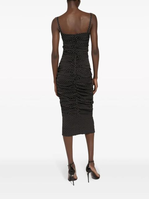 Dolce & Gabbana polka dot-print midi dress - Black