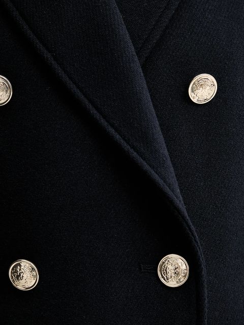 Morgan płaszcz z dodatkiem wełny kolor granatowy GCHA