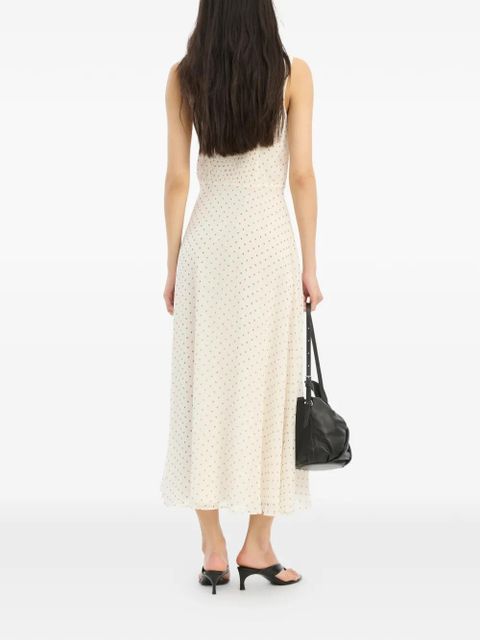 ROTATE BIRGER CHRISTENSEN chiffon flared midi dress - Neutrals