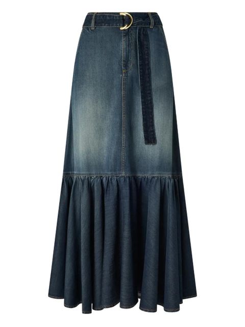 PINKO ruffled midi skirt - Blue - zdjęcie produktu nr 1