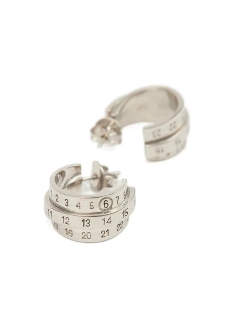 MM6 Maison Margiela logo earrings - Silver