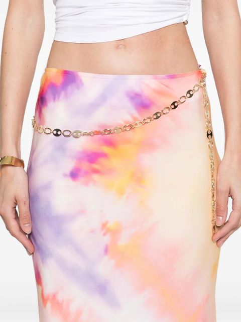 Rabanne tie-dye print maxi skirt - Purple