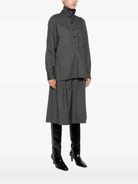 SOLOTRE buttoned-collar shirt - Grey