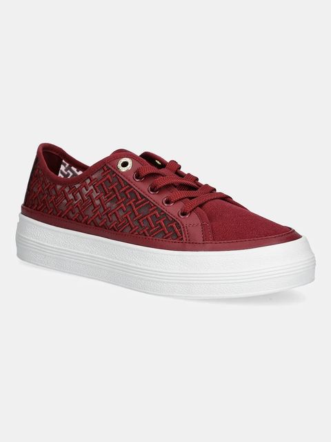 Tommy Hilfiger tenisówki VULC EMBROIDERED SNEAKER kolor bordowy FW0FW08685 - zdjęcie produktu nr 1