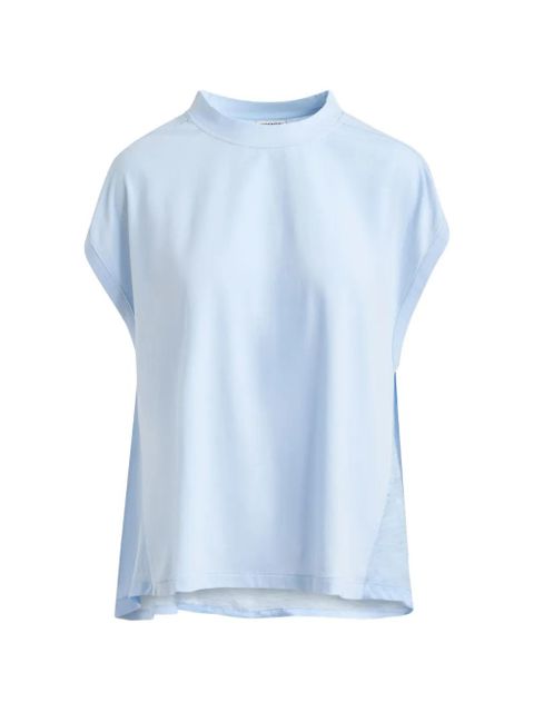 Essentiel Antwerp cap-sleeve mock-neck T-shirt - Blue - zdjęcie produktu nr 1