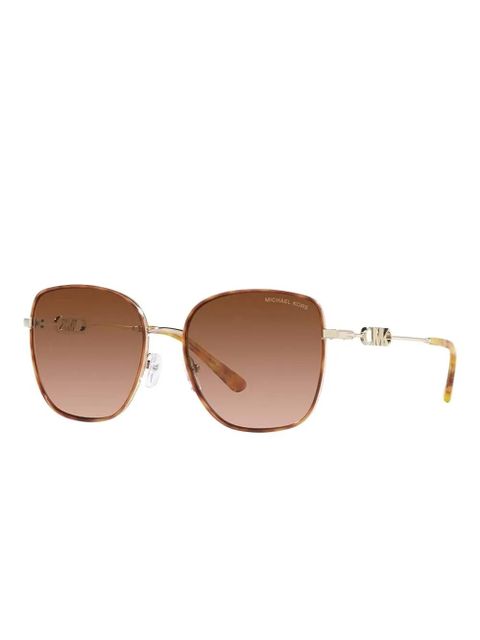 Michael Kors logo-plaque square-frame sunglasses - Brown - zdjęcie produktu nr 2