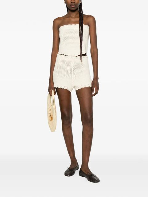 Posse Dylan crocheted mini shorts - Neutrals - zdjęcie produktu nr 2
