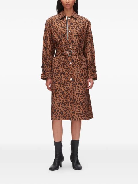 3.1 Phillip Lim belted leopard-print coat - Brown