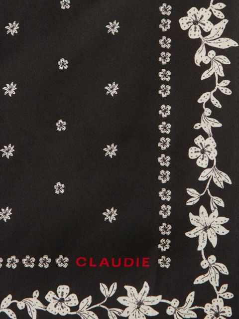 Claudie Pierlot floral silk scarf - Black - zdjęcie produktu nr 2