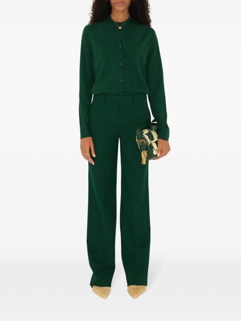 Burberry drop-shoulder wool knitted top - Green - zdjęcie produktu nr 2