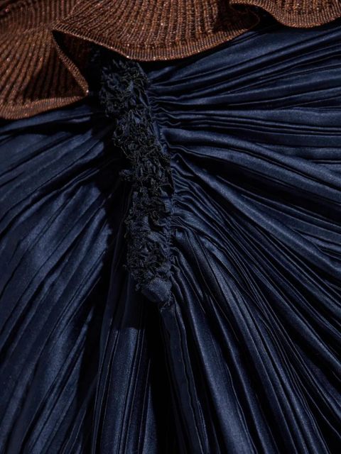 Cult Gaia pleated draped skirt - Blue