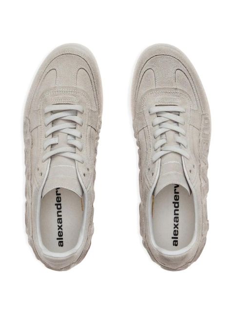Alexander Wang Lex logo-embossed suede sneakers - Neutrals