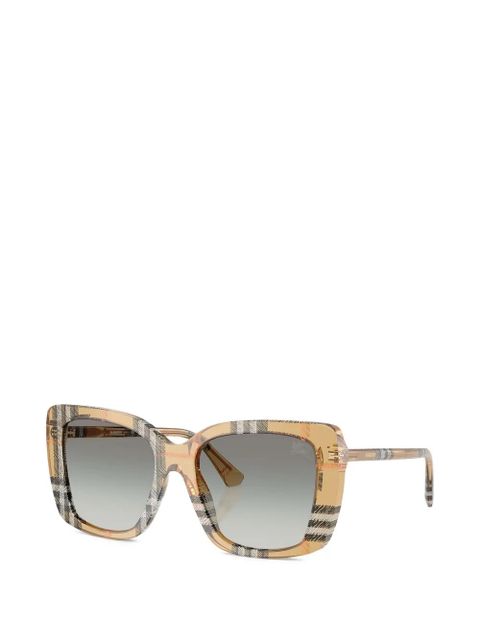 Burberry Eyewear check square-frame sunglasses - Neutrals - zdjęcie produktu nr 2