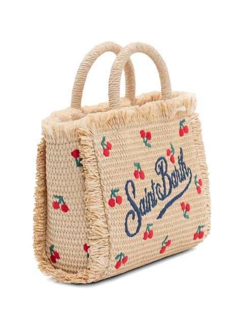 MC2 Saint Barth cherry embroidered tote bag - Neutrals