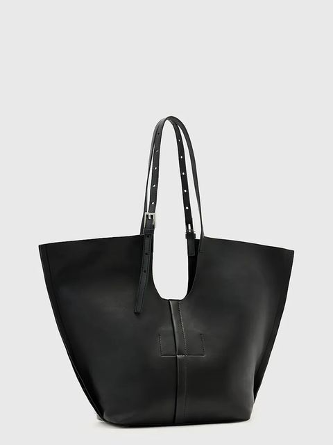 AllSaints torebka skórzana kolor czarny W591XD