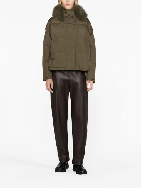 Yves Salomon hooded puffer jacket - Green - zdjęcie produktu nr 2