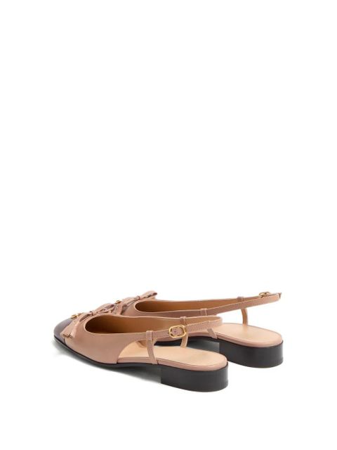 Valentino Garavani Valet Du Roi Kid slingback pumps - Neutrals