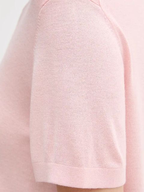 United Colors of Benetton t-shirt z jedwabiem damskie kolor różowy 1ZRED10BK