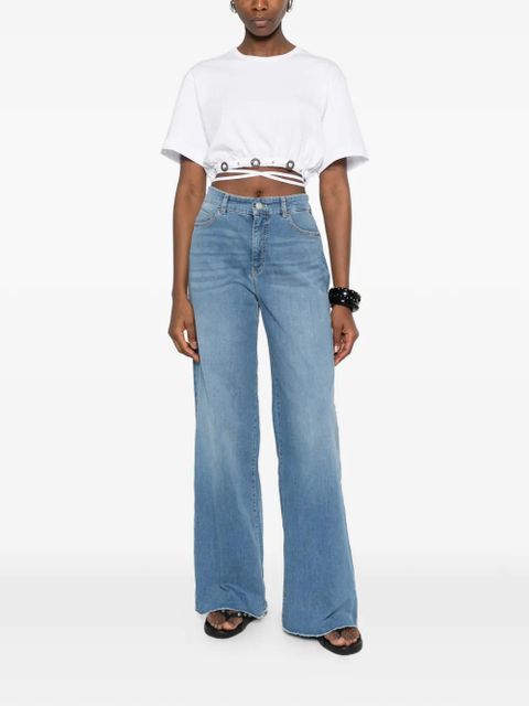 PINKO eyelet drawstring T-shirt - White - zdjęcie produktu nr 2