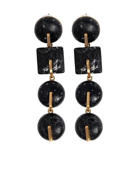 Cult Gaia geometric drop earrings - Black