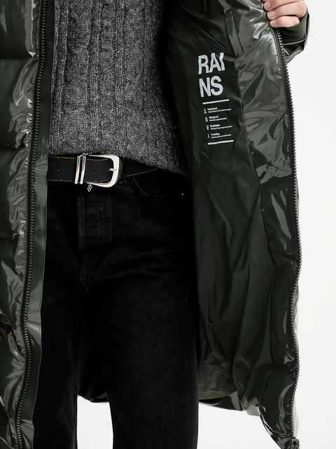 Rains kurtka 15130 Alta Longer Puffer Jacket kolor zielony zimowa 15130