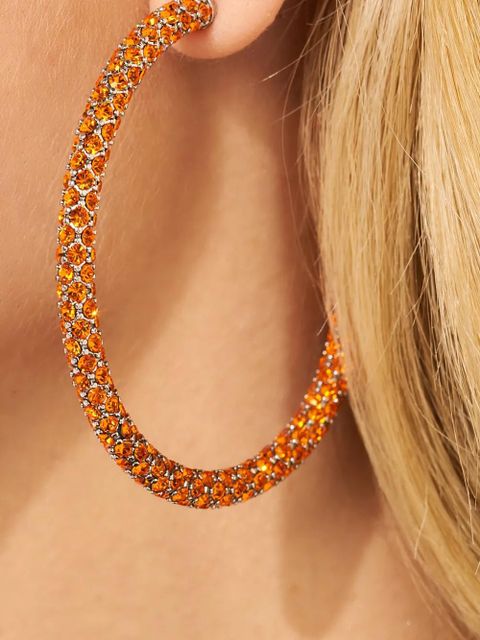 Amina Muaddi Cameron Large Sun hoop earrings - Silver