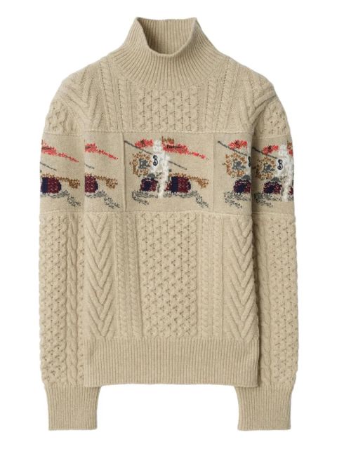 Burberry EKD Aran-knit sweater - Neutrals - zdjęcie produktu nr 1