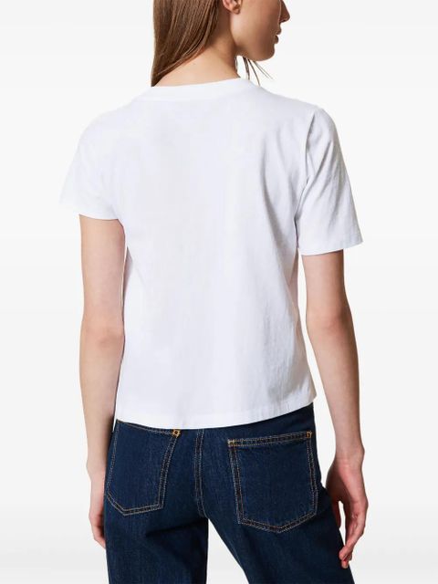 TWINSET chain detail cotton t-shirt - White