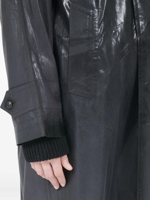 Maison Margiela crackle-effect raincoat - Black