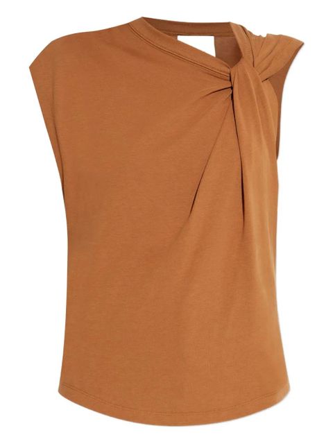 ISABEL MARANT Nayda twisted top - Brown - zdjęcie produktu nr 1