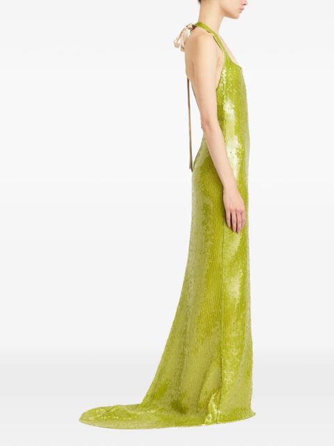 16Arlington Auden sequin halterneck maxi dress - Green - zdjęcie produktu nr 2