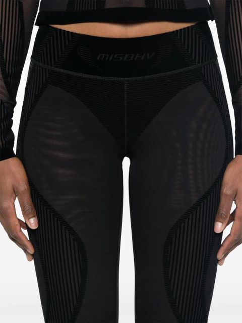 MISBHV flocked flared trousers - Black