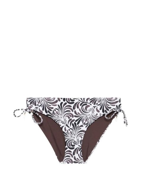 TWINSET botanical-print side-tie bikini bottoms - White - zdjęcie produktu nr 1