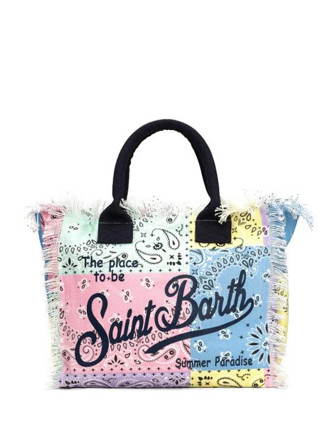 MC2 Saint Barth bandana-print frayed tote-bag - Pink - zdjęcie produktu nr 1