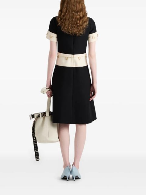 Prada ring-detail midi dress - Black - zdjęcie produktu nr 2