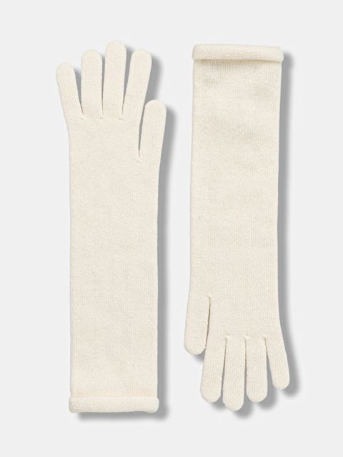 Answear.LAB rękawiczki z dodatkiem wełny damskie kolor beżowy - zdjęcie produktu nr 2