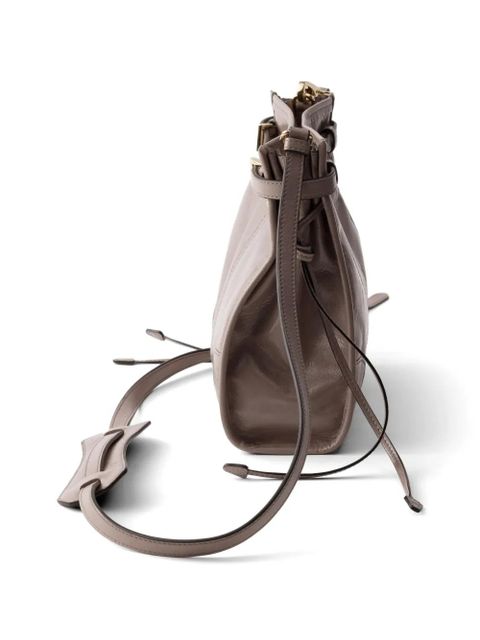 Prada Bonnie leather mini shoulder bag - Grey