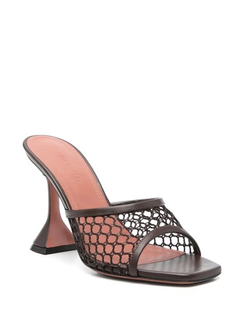 Amina Muaddi 95mm Lupita sandals - Brown - zdjęcie produktu nr 2