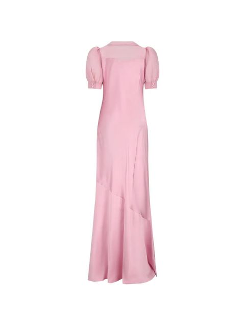 Alessandra Rich short-sleeve georgette maxi dress - Pink - zdjęcie produktu nr 2